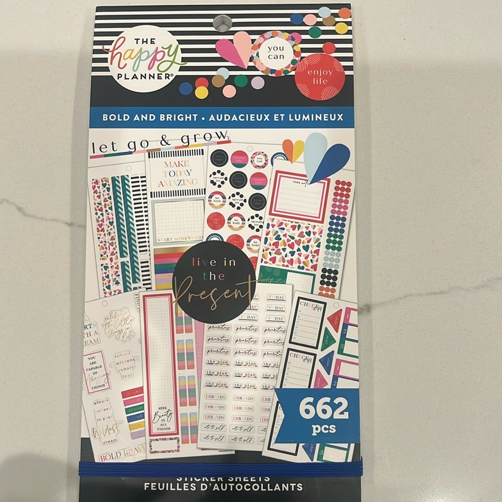Happy Planner Brand New Bold and Bright Sticker Book - 662 pieces
